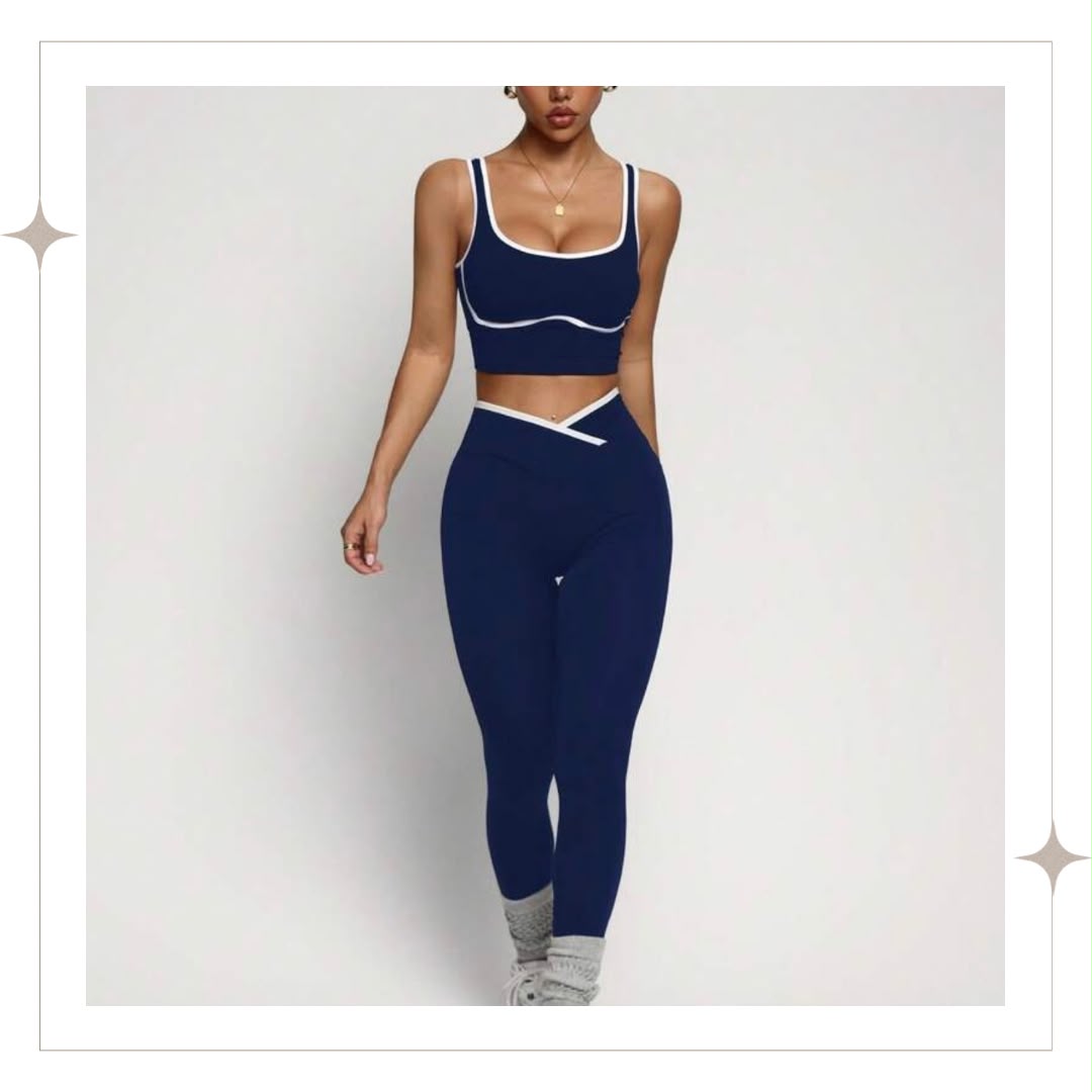 Navy Blue Full Two Piece Set