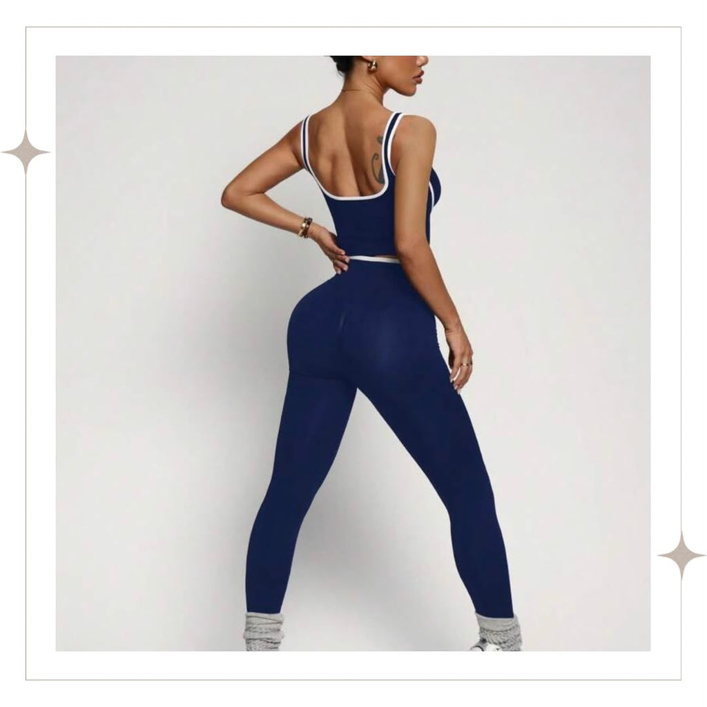Navy Blue Full Two Piece Set