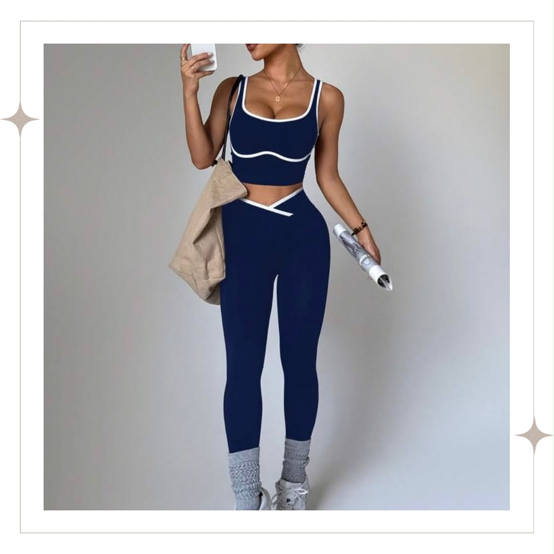 Navy Blue Full Two Piece Set