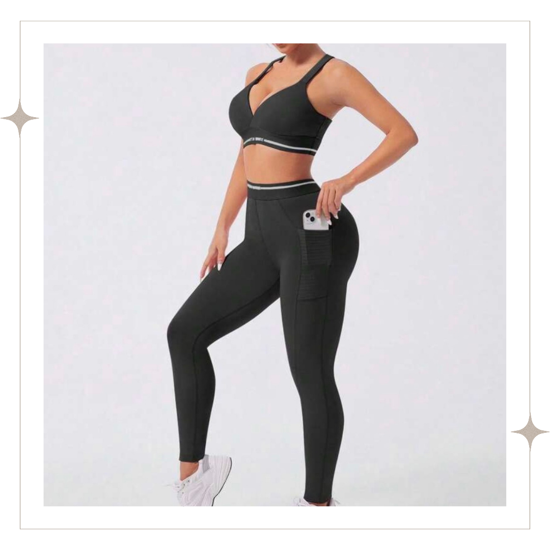 Black Three Piece High-Rise Set