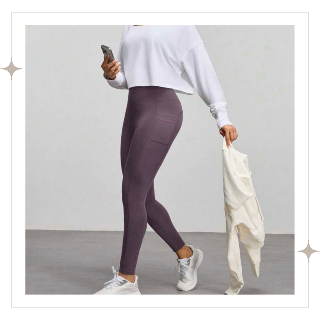 Purple Double Pocket Leggings
