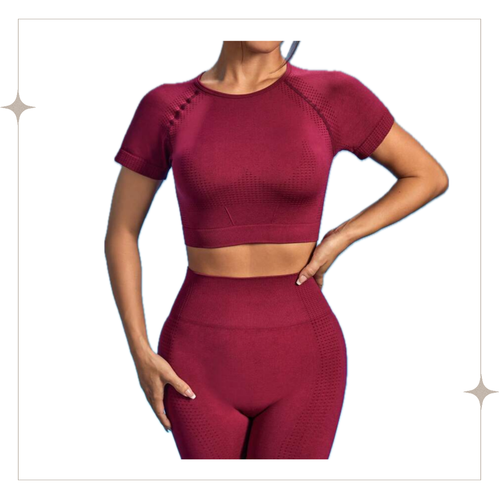 Short Sleeve Backless Set