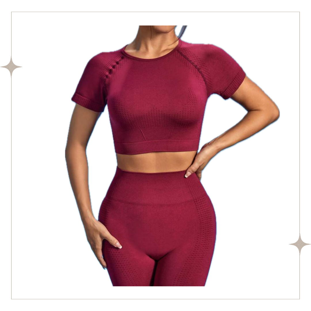 Short Sleeve Backless Set