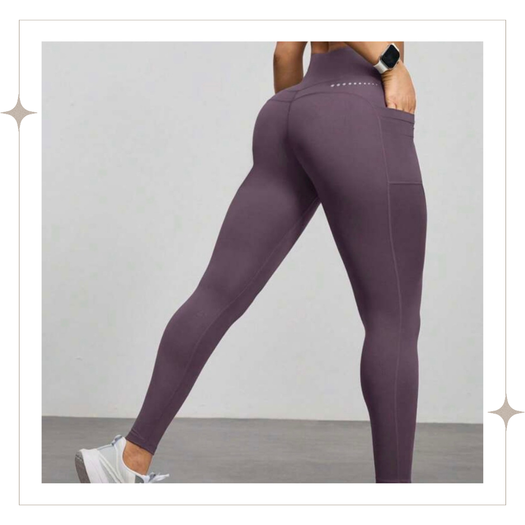 Purple Double Pocket Leggings
