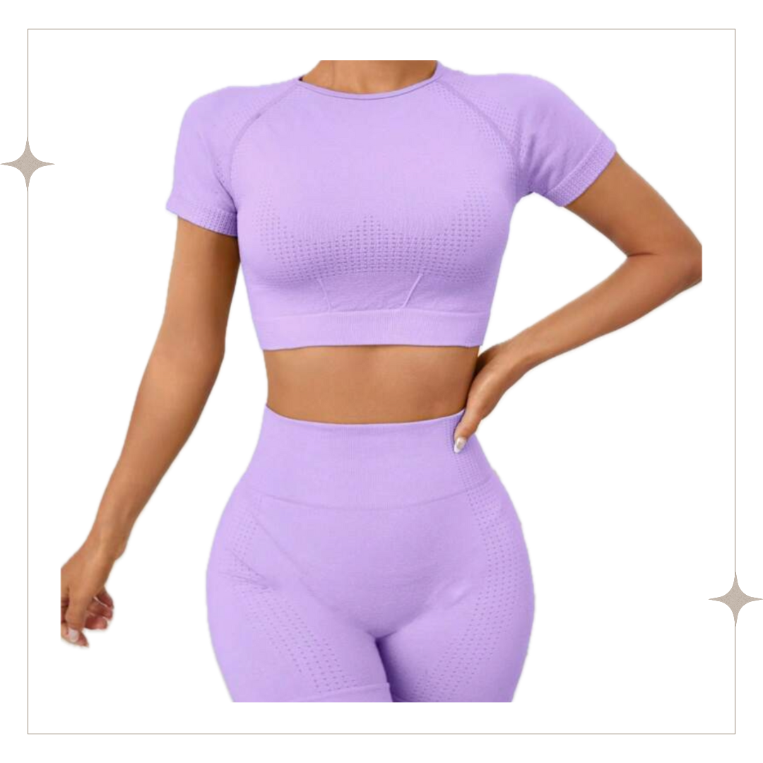Short Sleeve Backless Set