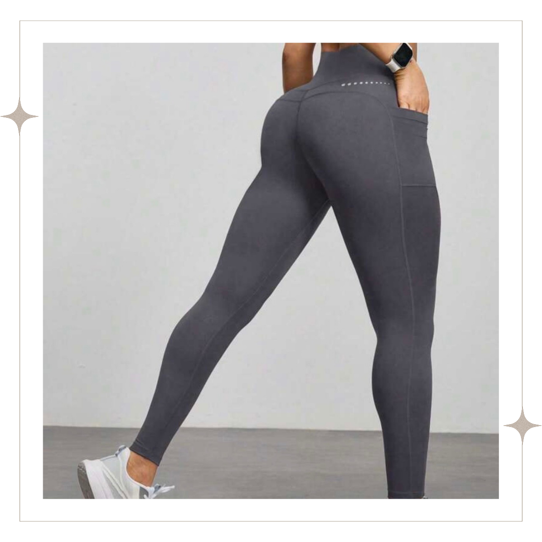 Gray Double Pocket Leggings