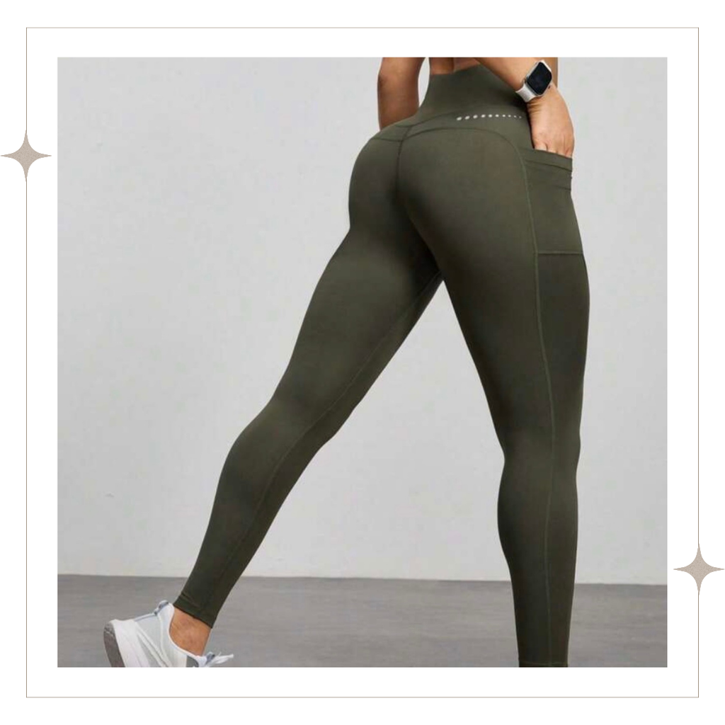 Forest Green Double Pocket Leggings