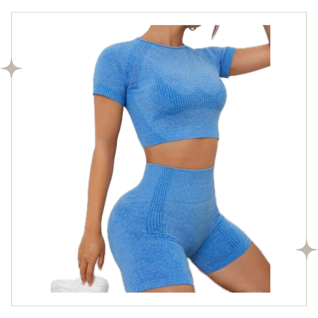 Short Sleeve Backless Set