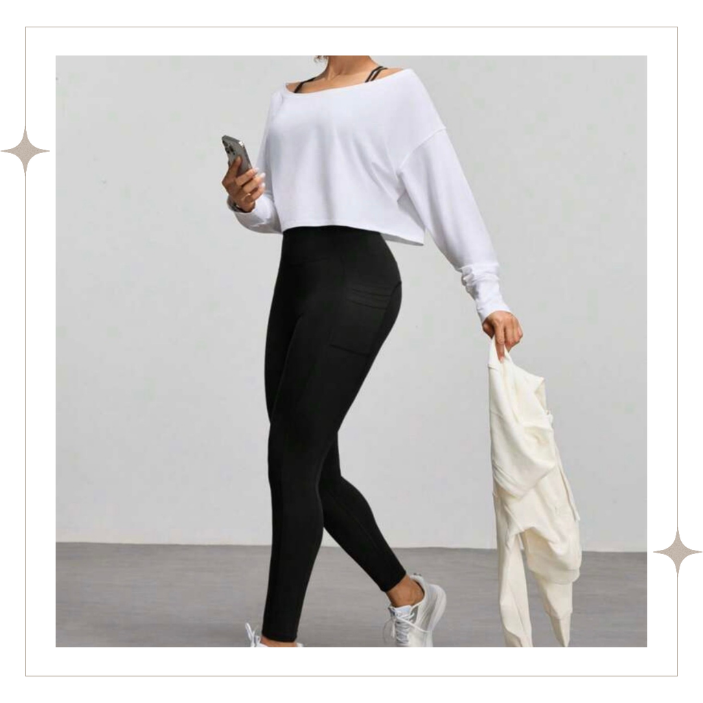 Black Double Pocket Leggings