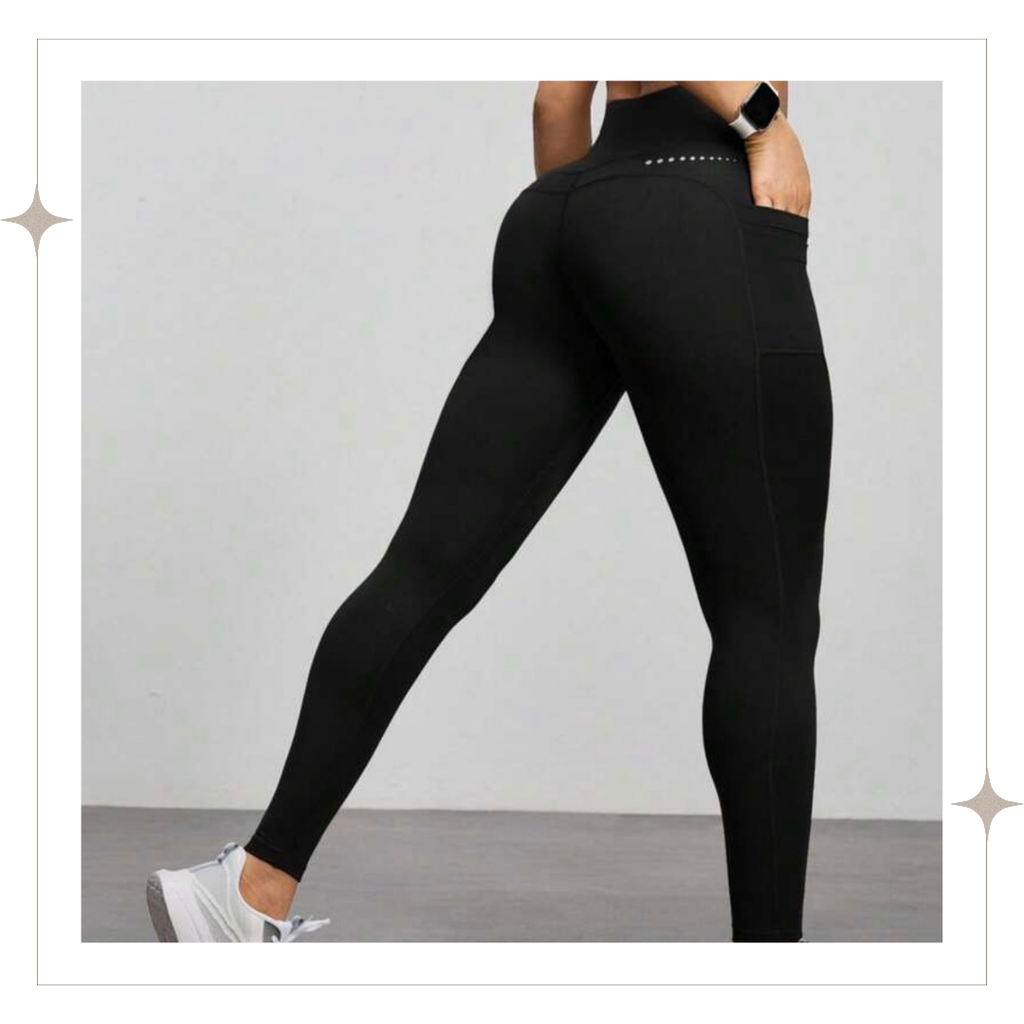 Black Double Pocket Leggings